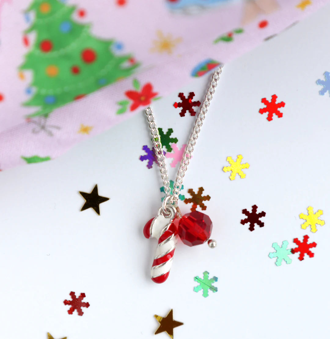 FESTIVE LAUREN HINKLEY - CHRISTMAS CANDY CANE NECKLACE