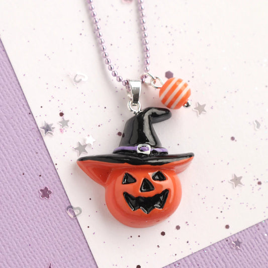 MON COCO - SPOOKY BOO PUMPKIN NECKLACE