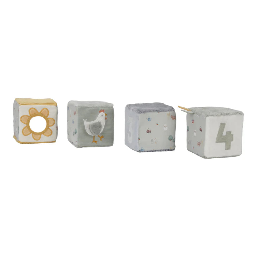 LITTLE DUTCH - LITTLE FARM SOFT CUBES SET
