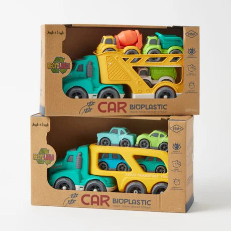 JIGGLES & GIGGLES - BIOPLASTIC VEHICLE CARRIER - WITH CARS