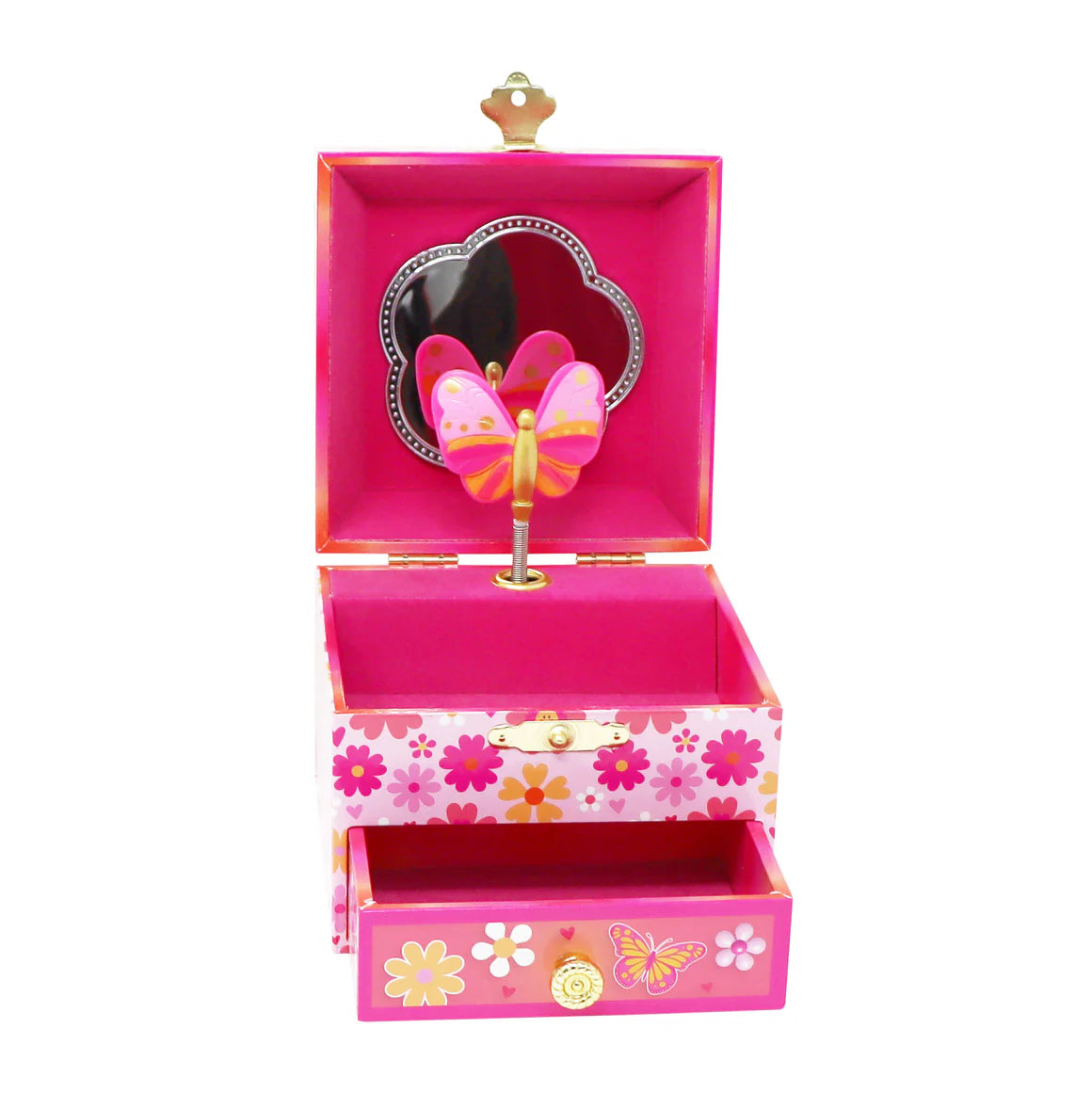 PINK POPPY - MUSICAL JEWELLERY BOX - SMALL BUTTERFLY