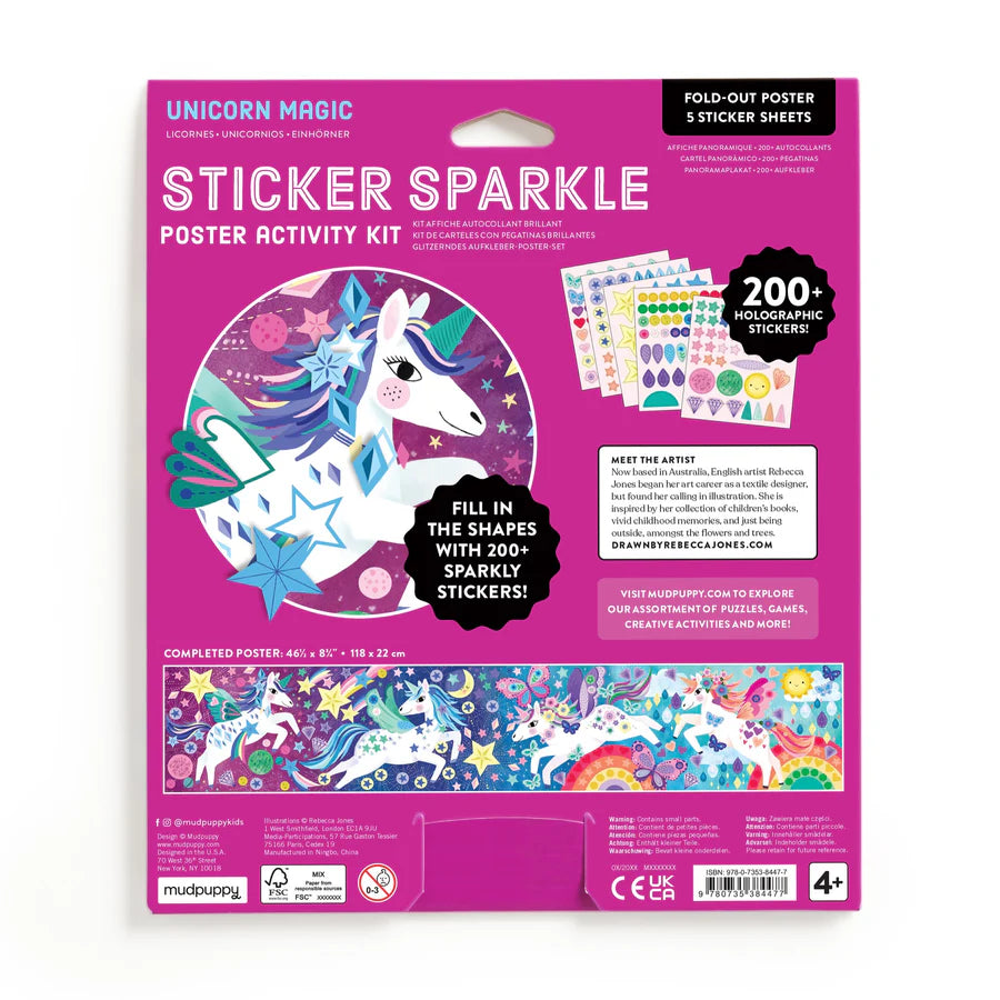 MUDPUPPY STICKER SPARKLE ACTIVITY KIT - UNICORN MAGIC
