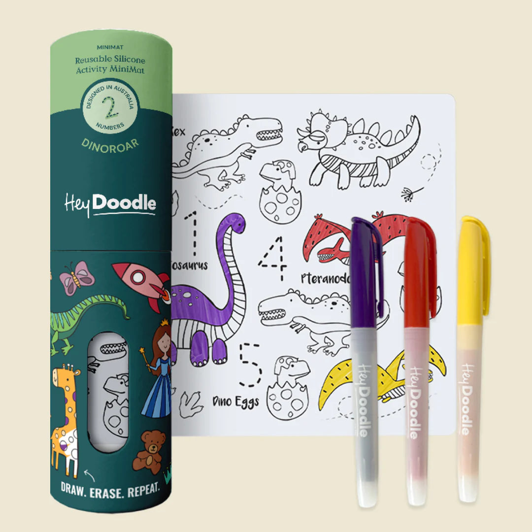 HEY DOODLE MINIMAT - DINOROAR