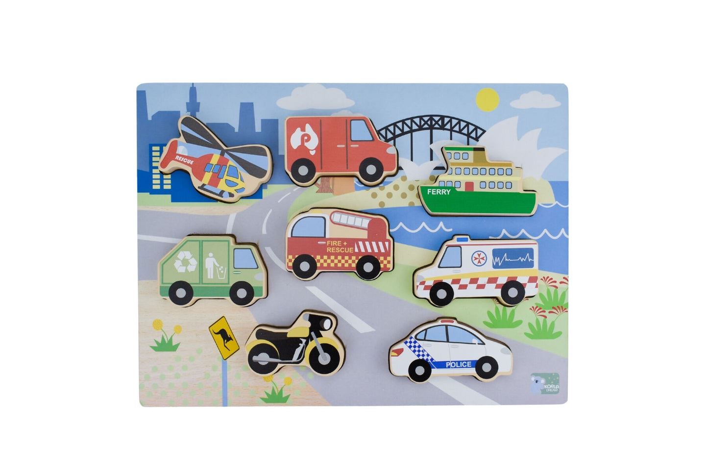 KOALA DREAM CHUNKY PUZZLE - AUSSIE TRANSPORT VEHICLES