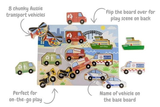KOALA DREAM CHUNKY PUZZLE - AUSSIE TRANSPORT VEHICLES