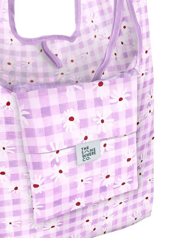 THE SOMEWHERE CO. REUSABLE SHOPPING BAG - DAISY FIELDS