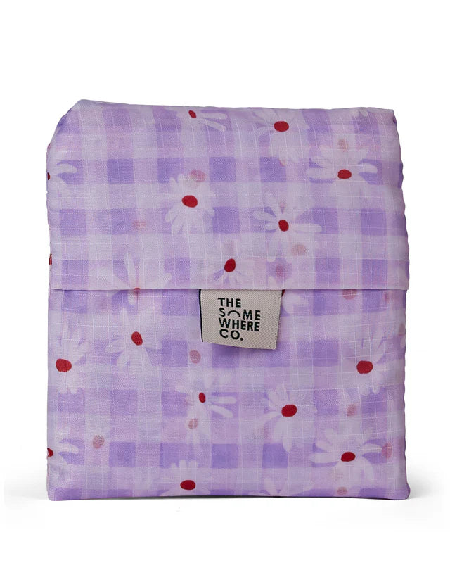 THE SOMEWHERE CO. REUSABLE SHOPPING BAG - DAISY FIELDS