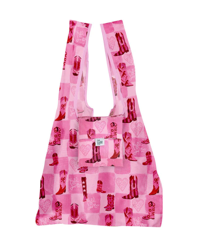 THE SOMEWHERE CO. REUSABLE SHOPPING BAG - HOLD ON DARLIN'
