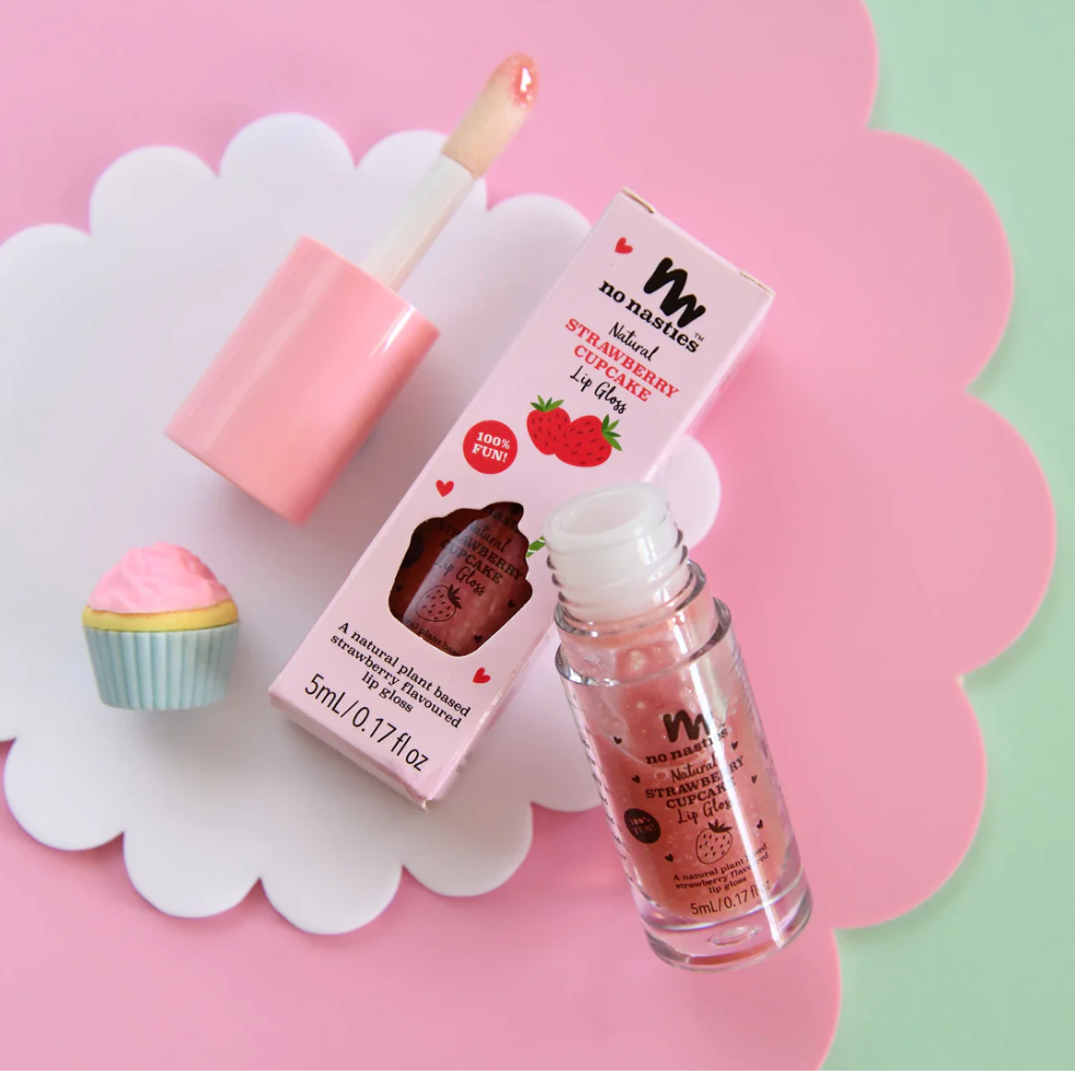 NO NASTIES - NATURAL LIP GLOSS - STRAWBERRY CUPCAKE