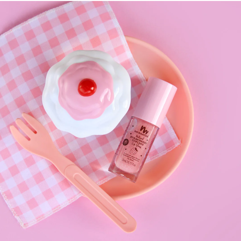 NO NASTIES - NATURAL LIP GLOSS - STRAWBERRY CUPCAKE
