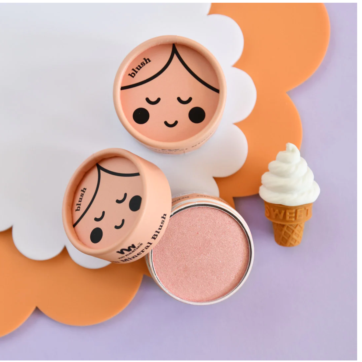 NO NASTIES - PEACH KIDS PRESSED POWDER BLUSH