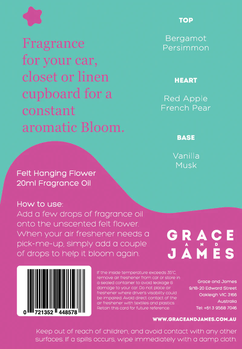 BLOOM FELT AIR FRESHENER - PERSIMMON & VANILLA