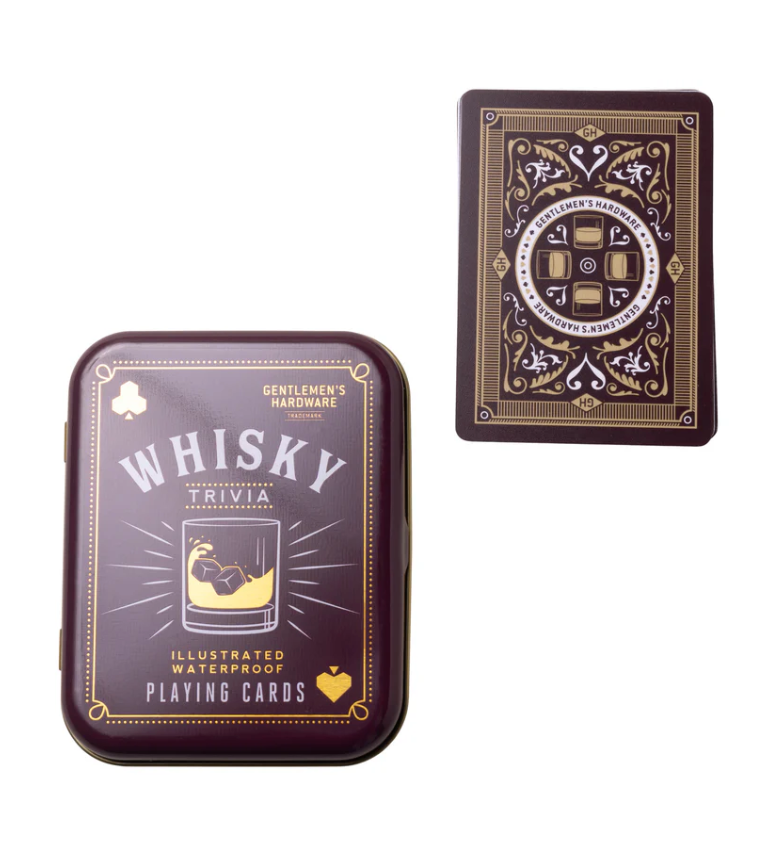 GENTLEMEN'S HARDWARE - WHISKY TRIVIA WATERPROOF PLAYING CARDS
