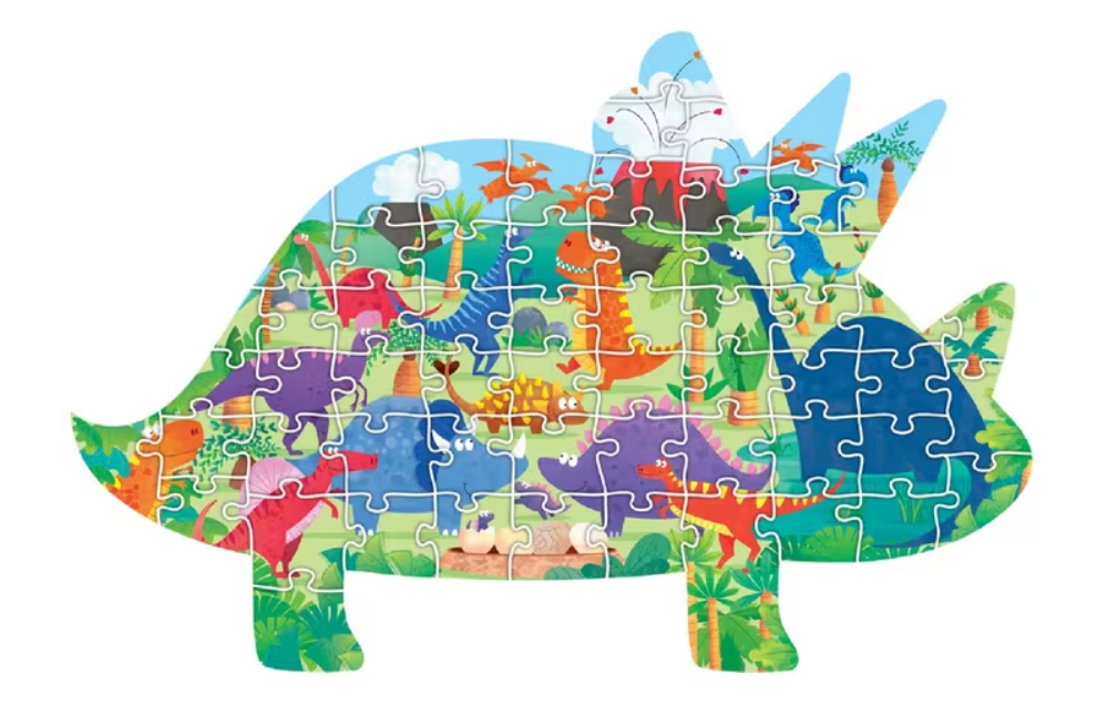 LEARNING CAN BE FUN - 60 PIECE SHAPED PUZZLE - DINOSAUR FRIENDS