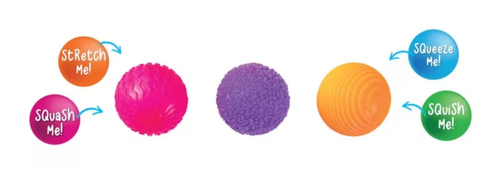 SENSORY SPROUTS - MINDFUL MONSTER BALLS - PINK/PURPLE/ORANGE