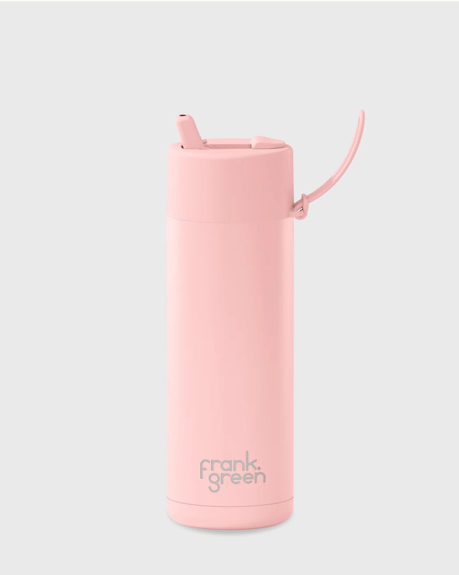 FRANK GREEN CERAMIC REUSABLE BOTTLE 595ml - BLUSH