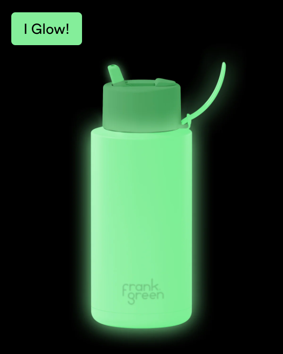 FRANK GREEN 1L CERAMIC DRINK BOTTLE WITH FLIPLID - STAR GLOW