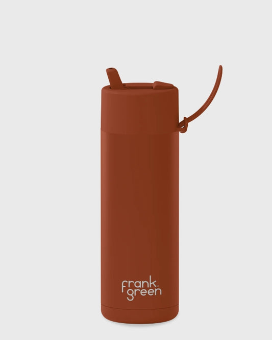 FRANK GREEN CERAMIC REUSABLE BOTTLE 595ml - TOFFEE