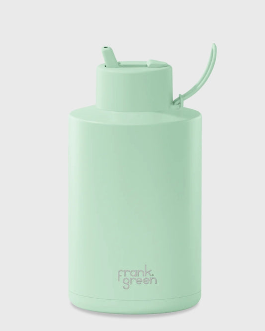 FRANK GREEN 2L CERAMIC DRINK BOTTLE WITH STRAW - MINT GELATO