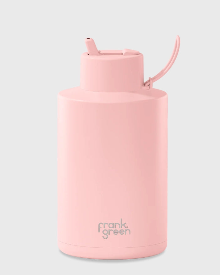 FRANK GREEN 2L CERAMIC DRINK BOTTLE WITH STRAW - BLUSHED