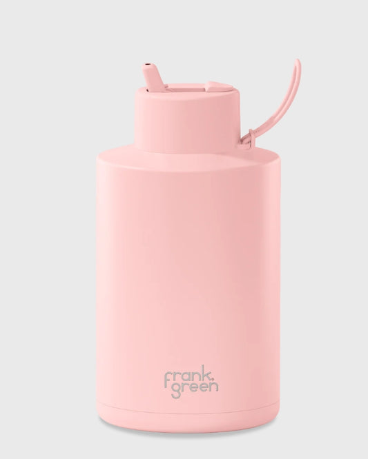 FRANK GREEN 2L CERAMIC DRINK BOTTLE WITH STRAW - BLUSHED