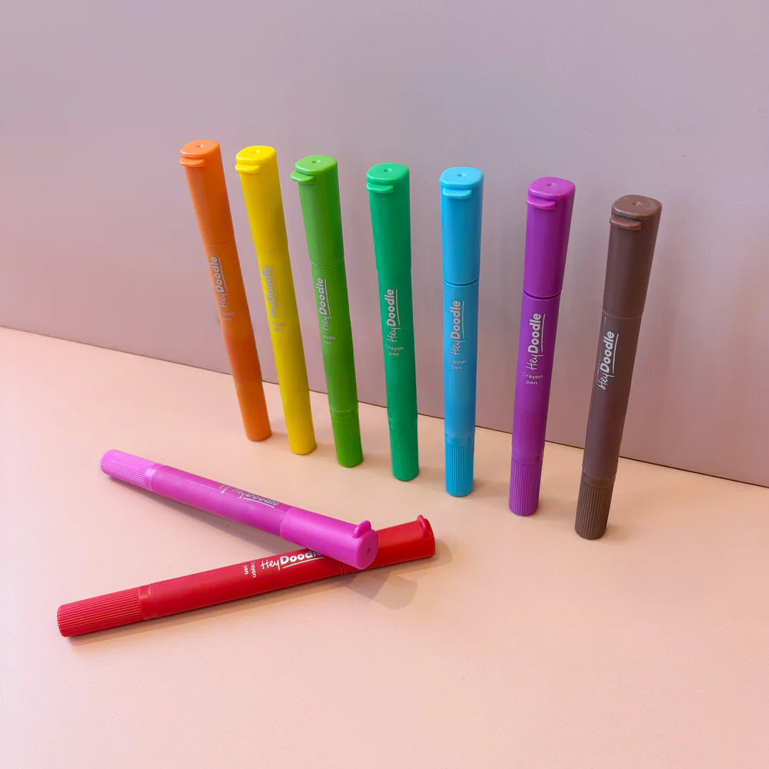 HEY DOODLE WASHABLE CRAYON PENS