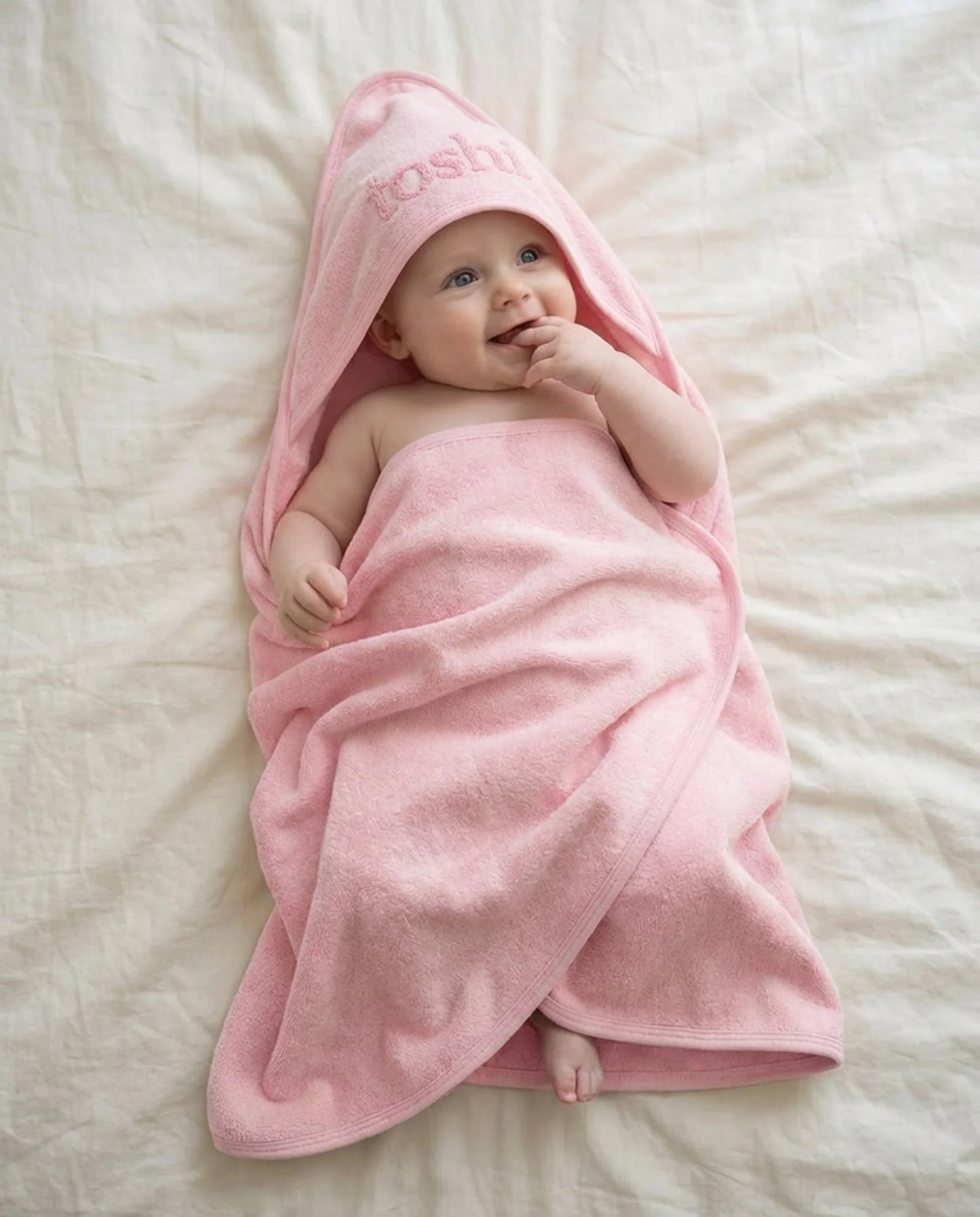 TOSHI - BABY BATH TOWEL - MISTY ROSE
