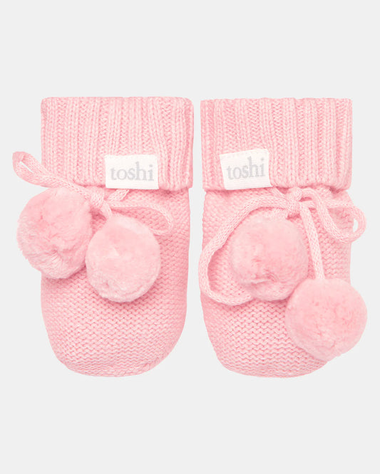 TOSHI ORGANIC BABY BOOTIES - PEARL