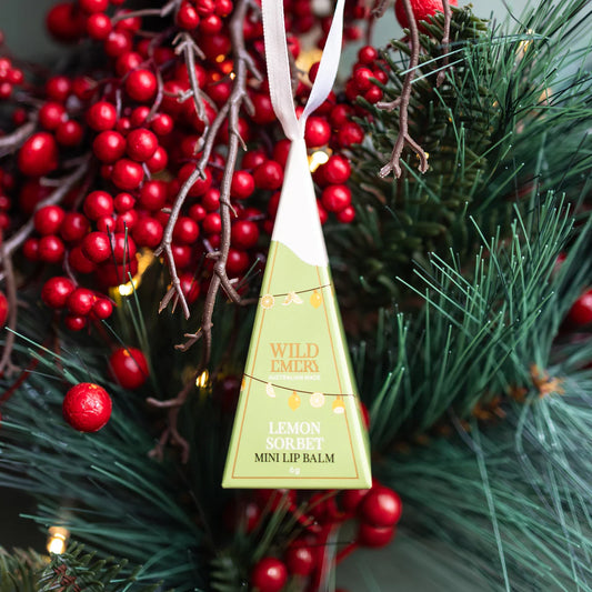 FESTIVE WILD EMERY MINI LIP BALM - LEMON SORBET