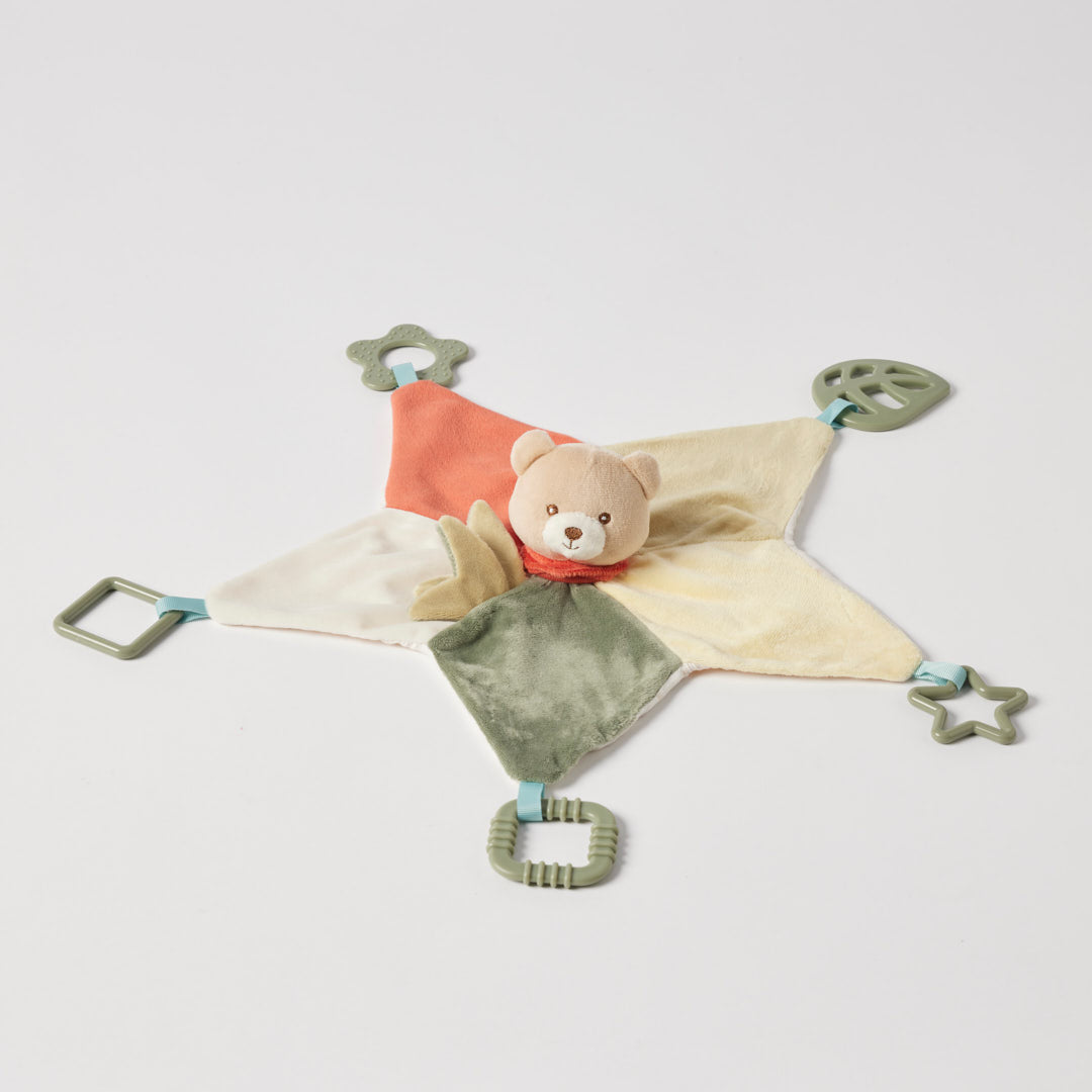 JIGGLE & GIGGLE - BEAR RATTLE COMFORTER