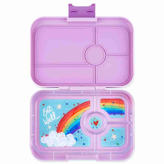 YUMBOX TAPAS - 4 COMPARTMENT - SEVILE PURPLE RAINBOW TRAY