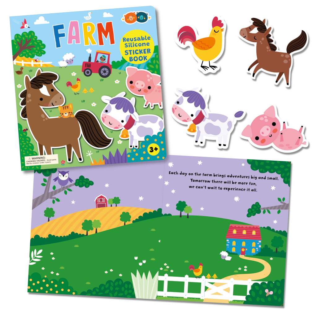 BUDDY & BARNEY - SILICONE STICKER BOOK - FARM