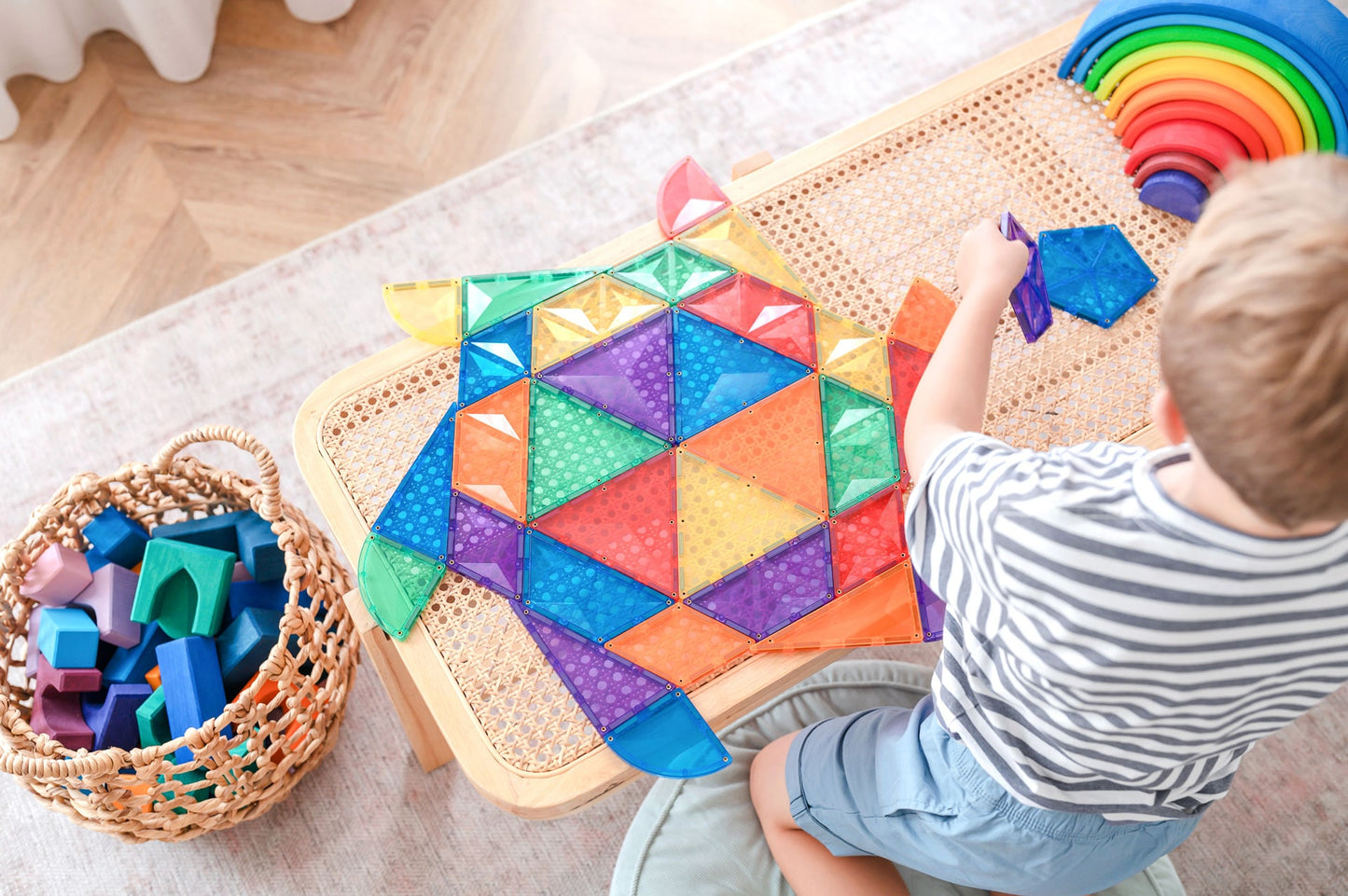 CONNETIX TILES - RAINBOW SHAPE EXPANSION SET (36 pieces)