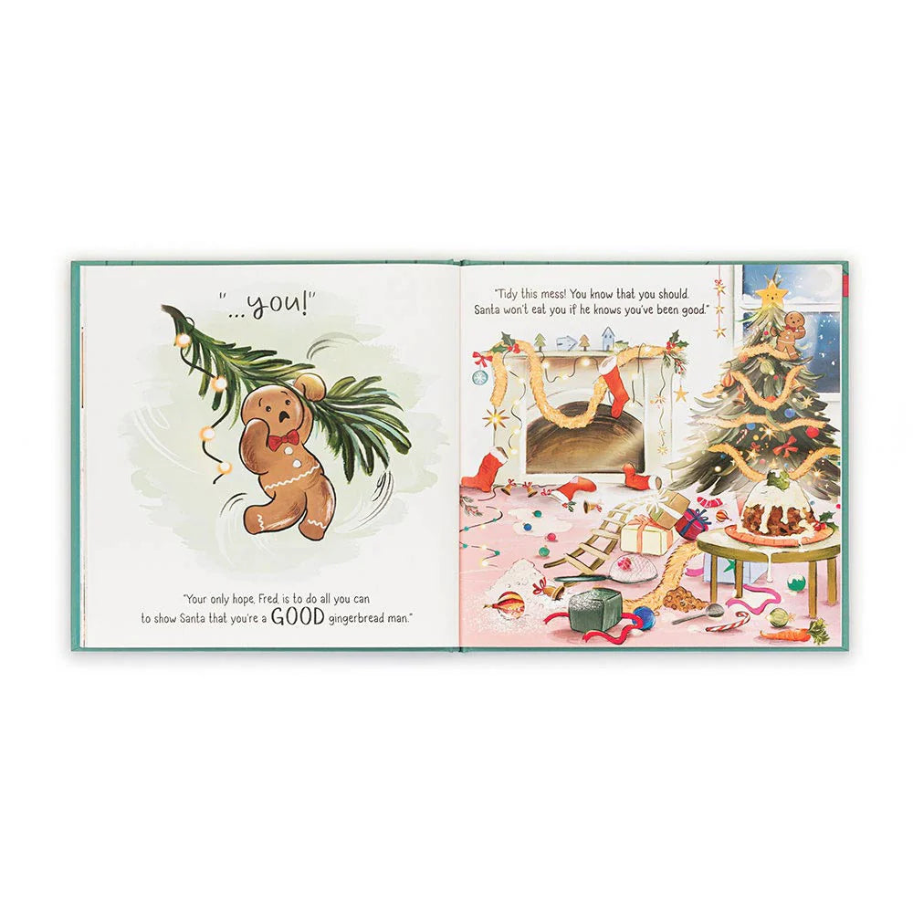 FESTIVE JELLYCAT BOOK - GINGERBREAD FRED
