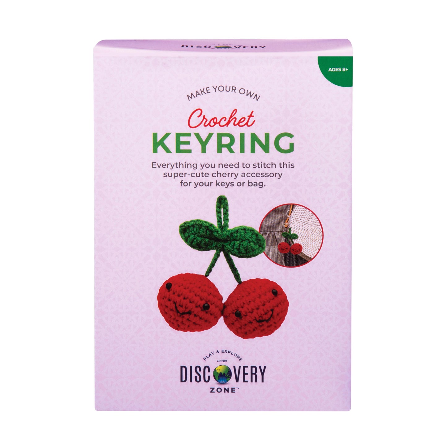 DISCOVERY ZONE - CROCHET BAG CHARM - CHERRIES