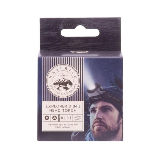 MAVERICK - EXPLORER 3 IN 1 HEAD TORCH