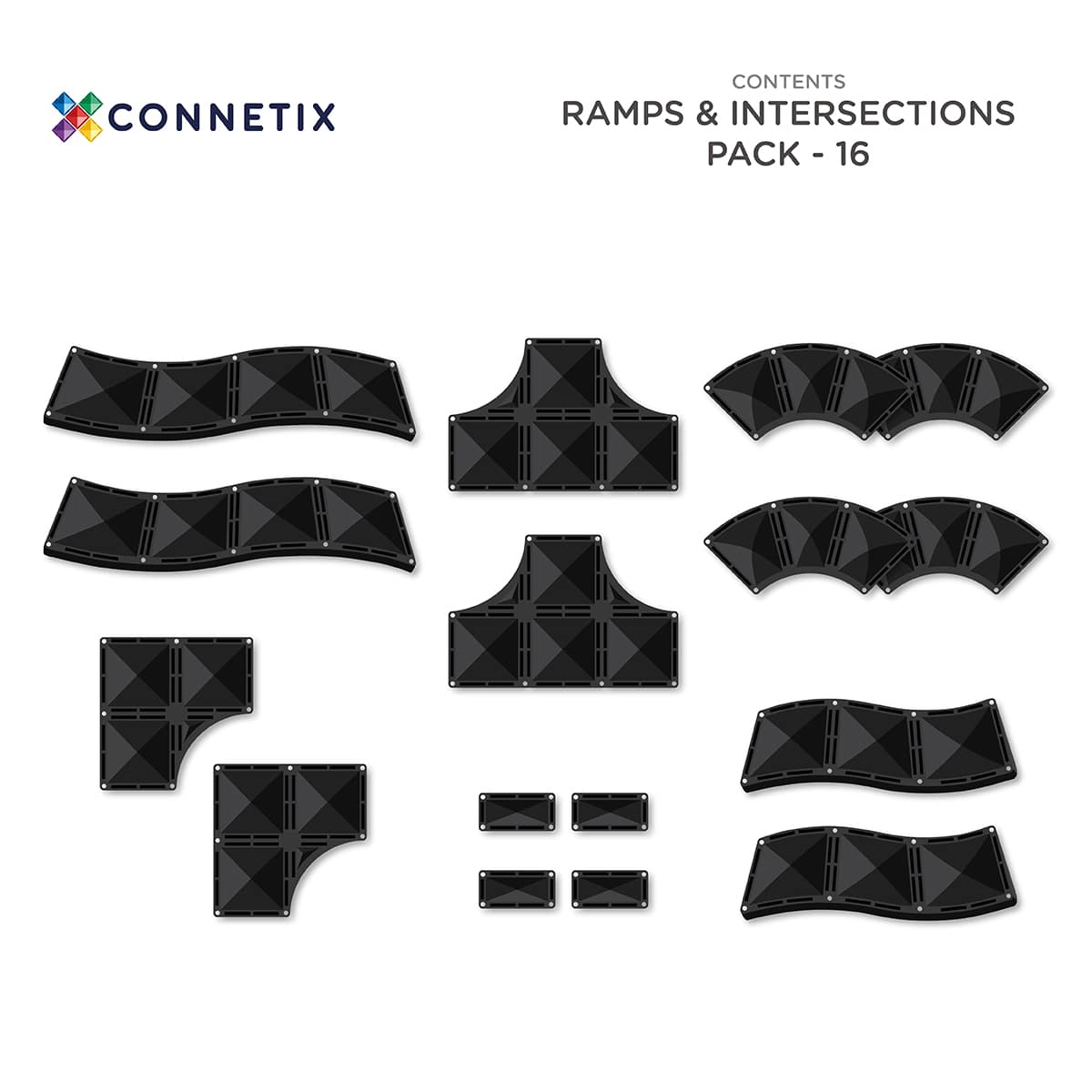 CONNETIX TILES - ROADS RAMPS & INTERSECTIONS PACK