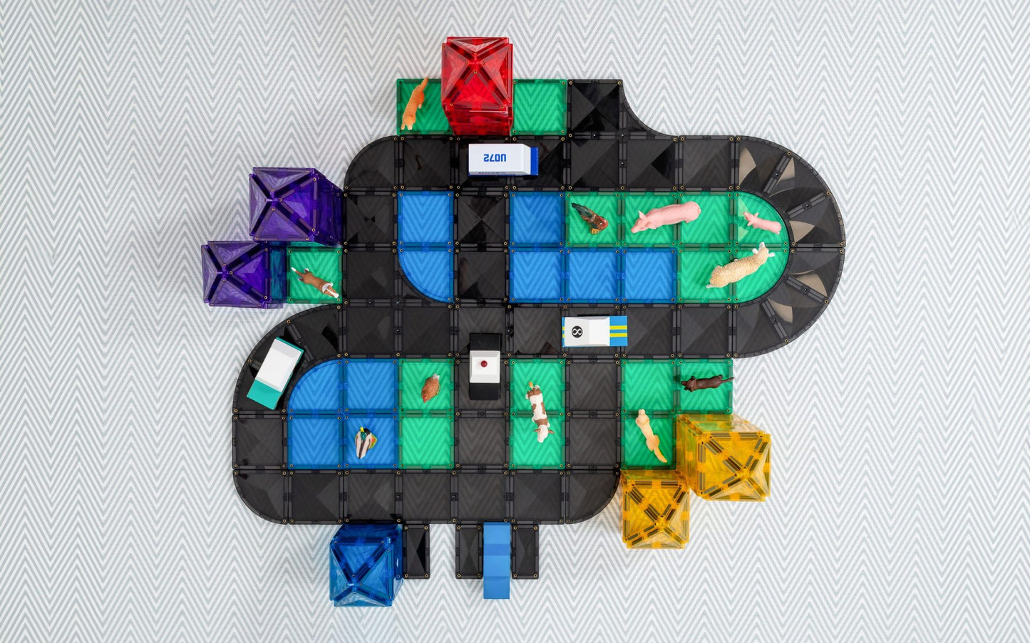 CONNETIX TILES - ROADS CREATIVE PACK - 48 PIECES