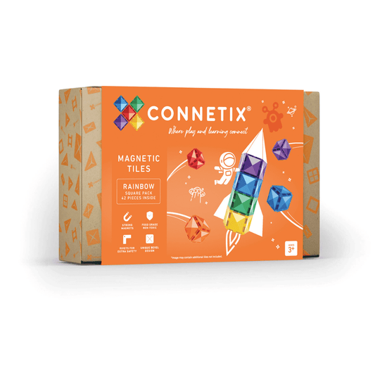 CONNETIX TILES - RAINBOW SQUARE PACK - 42 PIECES