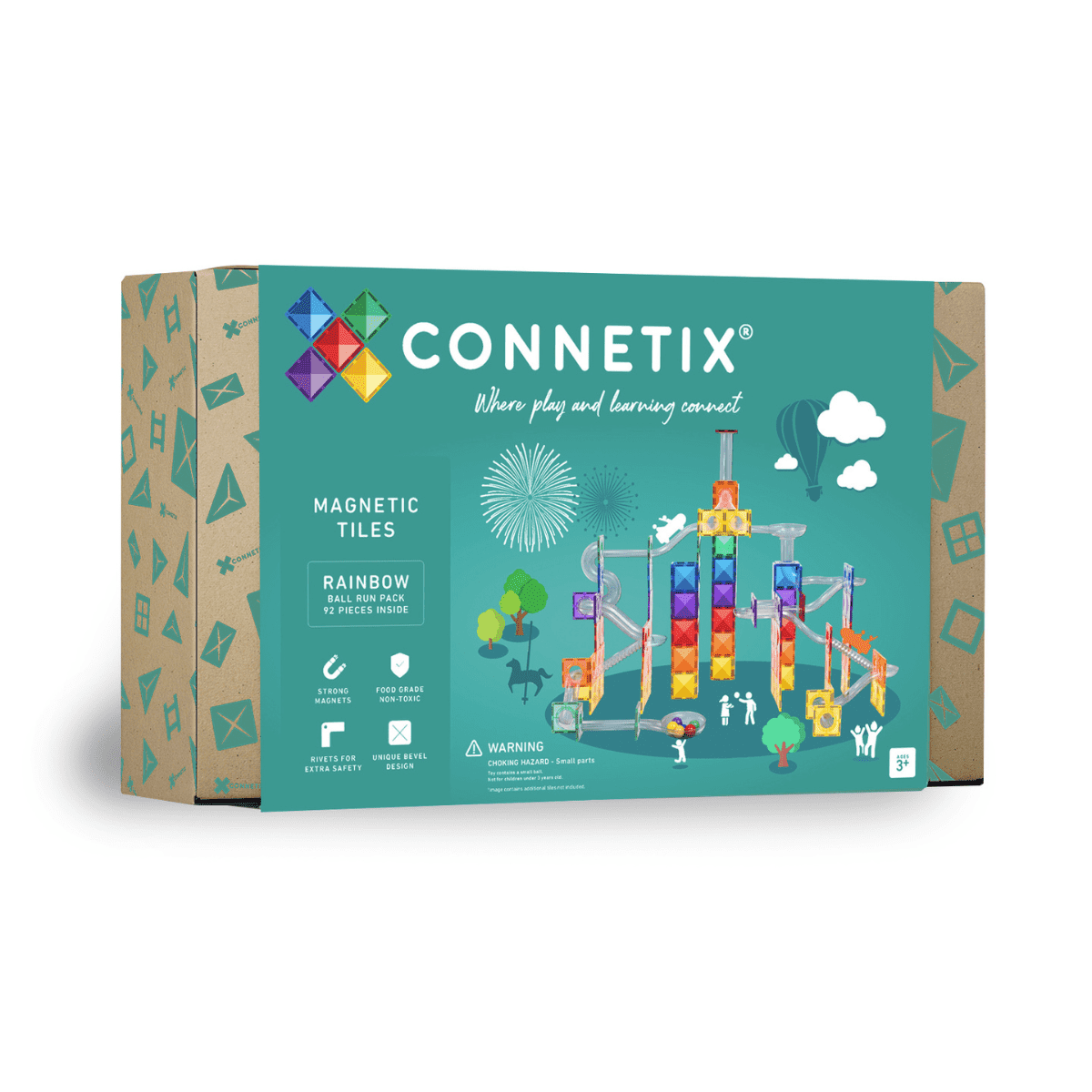 CONNETIX TILES - RAINBOW BALL RUN (92 pieces)