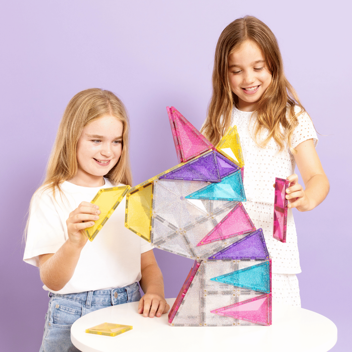 CONNETIX TILES - GLITTER UNICORN PACK 56 piece
