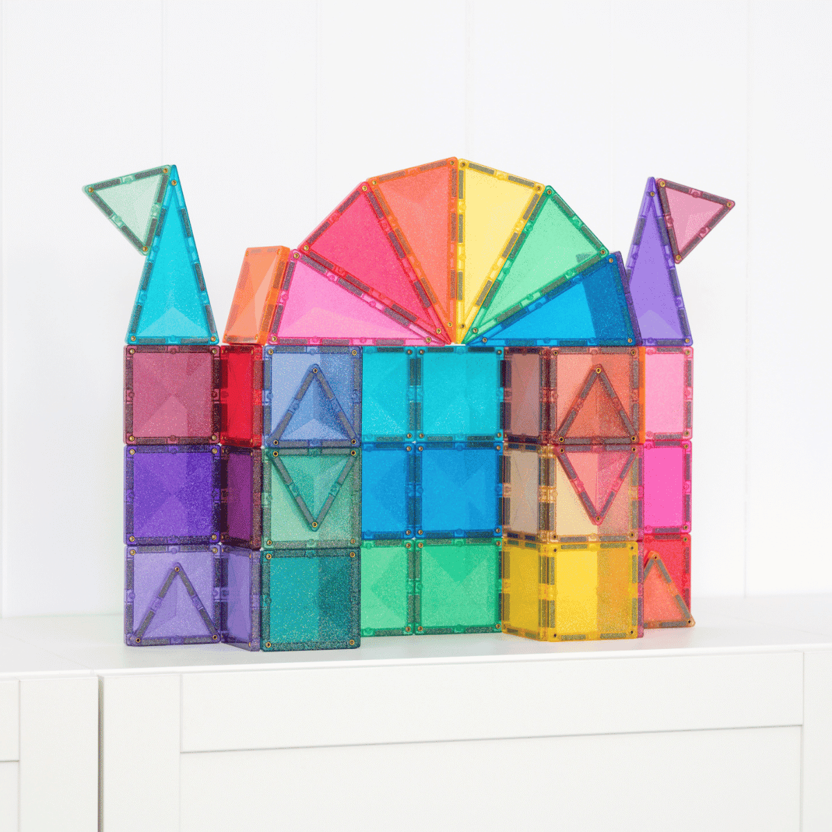 CONNETIX TILES - GLITTER CASTLE PACK 48 pieces