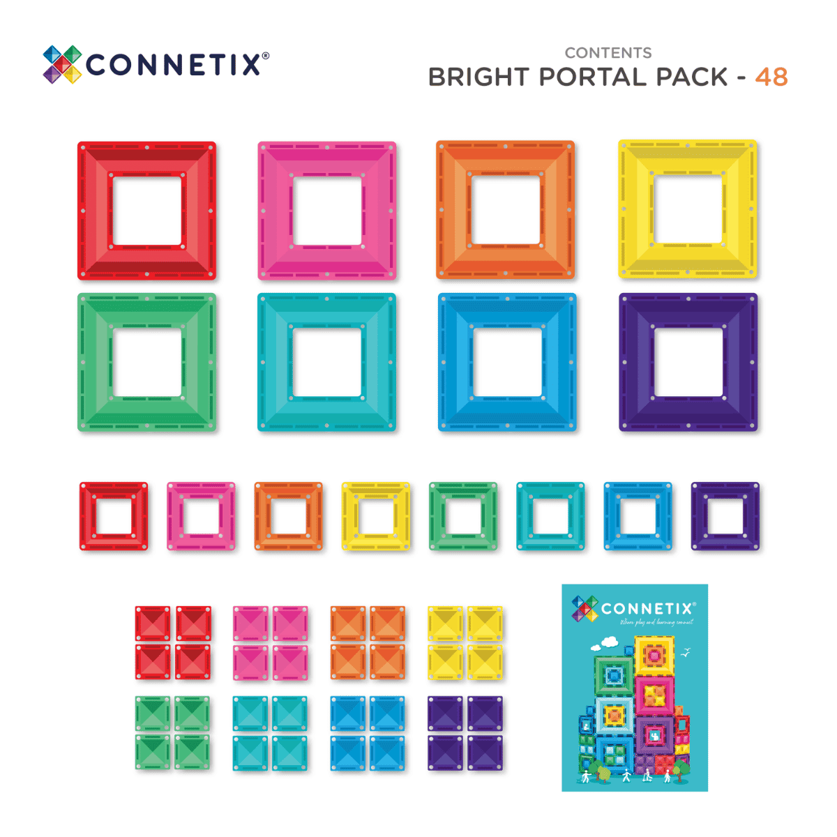 CONNETIX TILES - BRIGHT PORTAL PACK 48 pieces