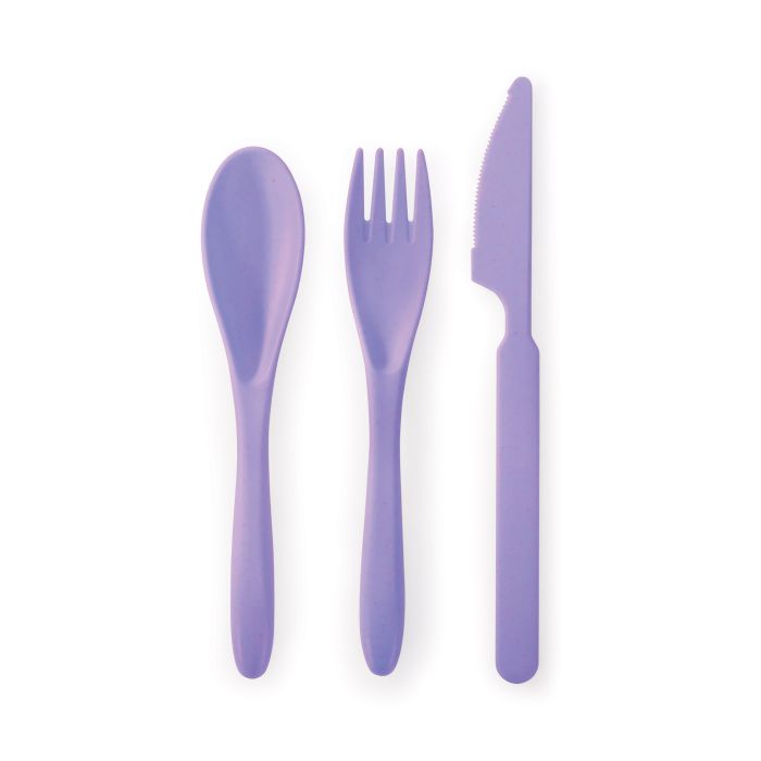 ISALBI - WHEAT STRAW CUTELRY SET - LILAC