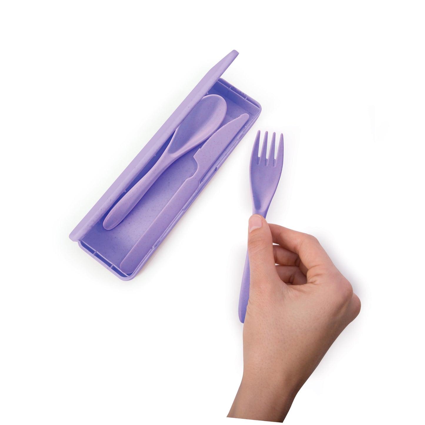 ISALBI - WHEAT STRAW CUTELRY SET - LILAC