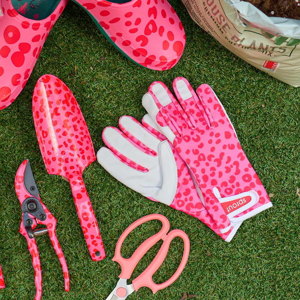ANNABEL TRENDS - SPROUT GOATSKIN GLOVES - CHEETAH SPOT PINK
