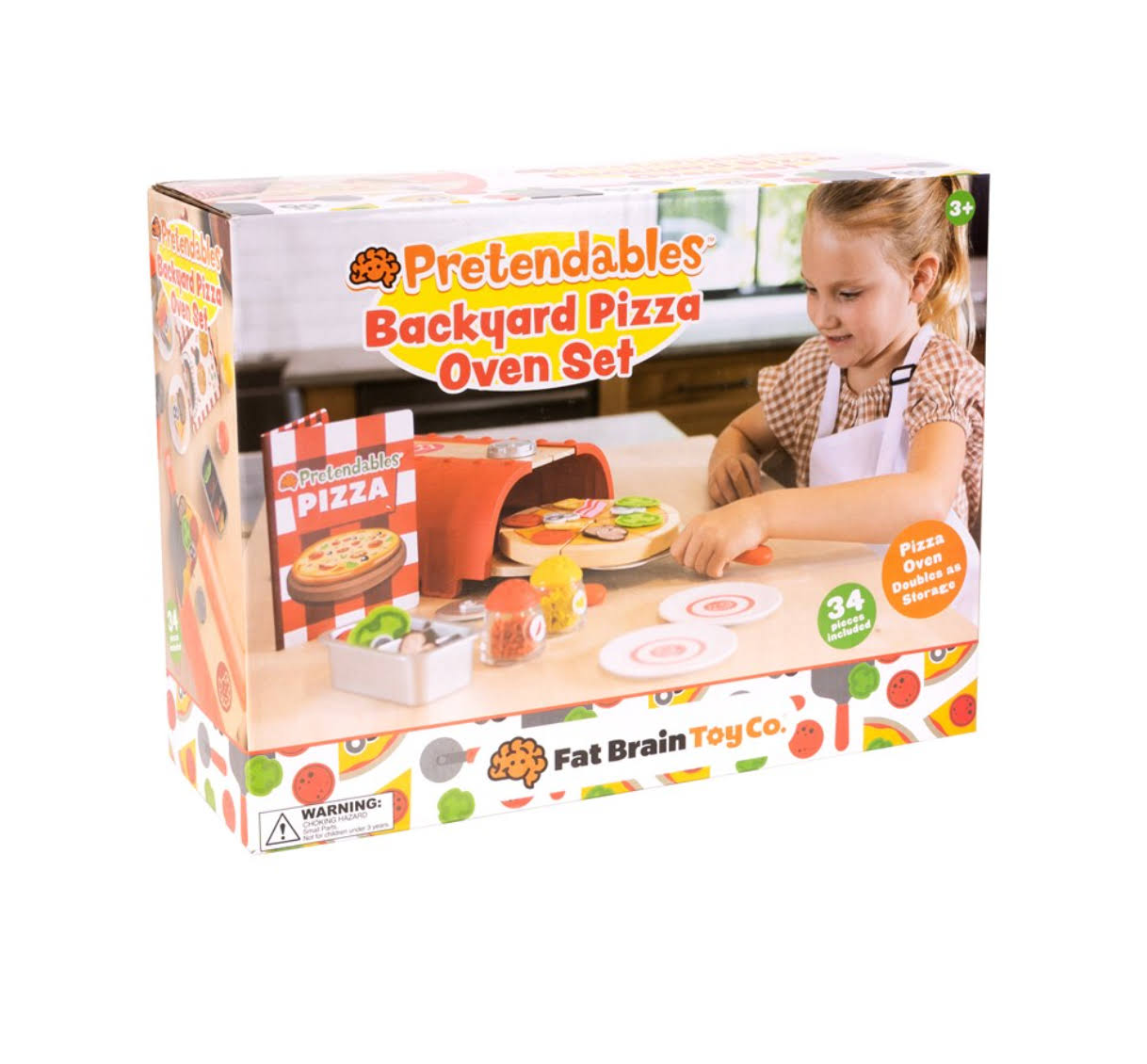 FAT BRAIN TOYS - PRENDABLES BACKYARD PIZZA OVEN SET