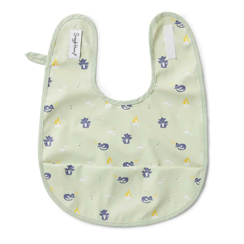 SNUGGLE HUNNY - WATERPROOF SNUGGLE BIB -DRAGON WATERPROOF FRILL