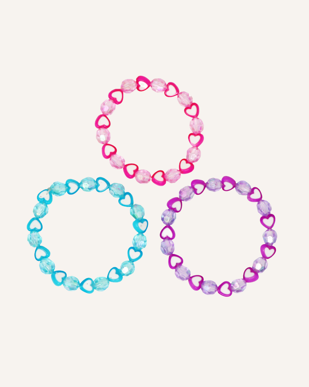 PINK POPPY - BRACELET SET - LOVE HEART