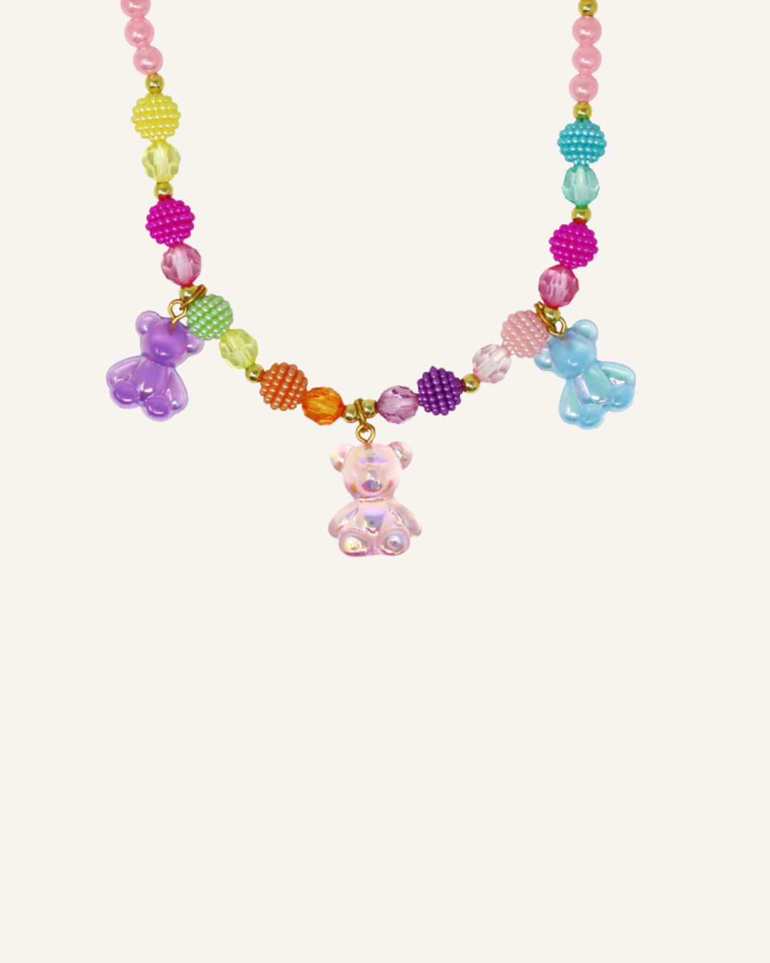 PINK POPPY - NECKLACE - JELLY BEAR